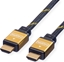 Attēls no HDMI HS kabelis Gold ar tīklu,4K, M/M, 3.0m, Roline