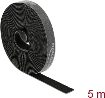 Attēls no Hook&loop tape on roll L 5 m x W 15 mm melna, Delock