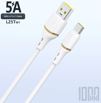 Attēls no Kabel Dudao L25T USB-A do USB-C 5A 1m biay
