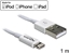 Изображение Kabelis USB2.0 AM > 8pin Apple Lightning, balts,1.0m, Delock