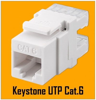 Изображение Keystone modulis CAT6 UTP lieto ar SS-1xRJ45-PR vai SS-2xRJ45-PR