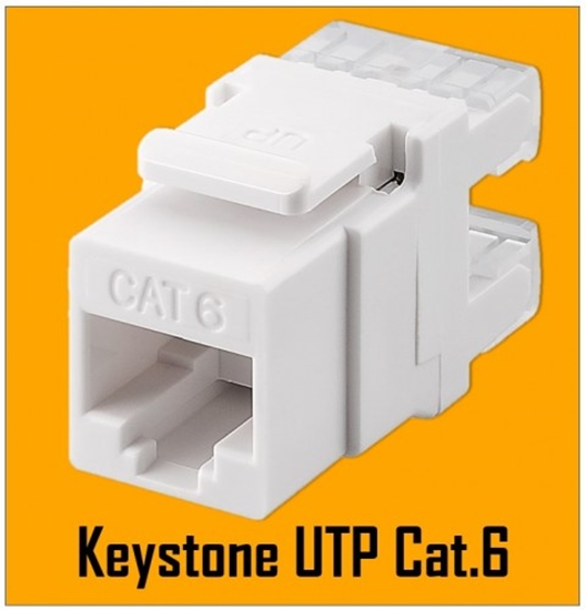 Изображение Keystone modulis CAT6 UTP lieto ar SS-1xRJ45-PR vai SS-2xRJ45-PR