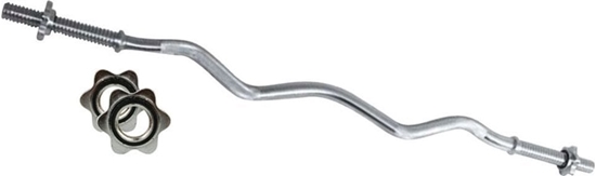 Picture of Kettlebell SKO Curl barbell TOORX BCV-120 120cm D25mm  -2 pcs star shaped safety collar