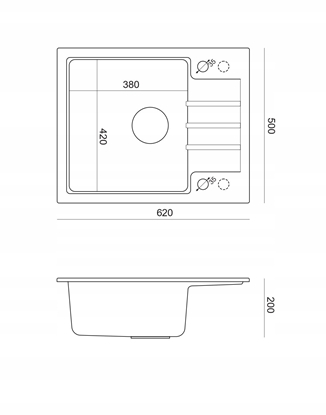 Picture of Kitchen sink Quadron PETER 116 HCQP6250BEZP, pearl beige