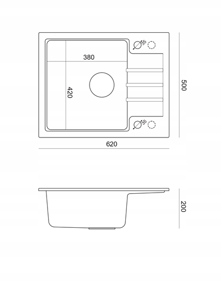 Picture of Kitchen sink Quadron PETER 116 HCQP6250BEZP, pearl beige
