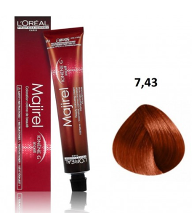 Attēls no L’Oréal Professionnel Majirel 7.43 Professional Hair Color 50 ml