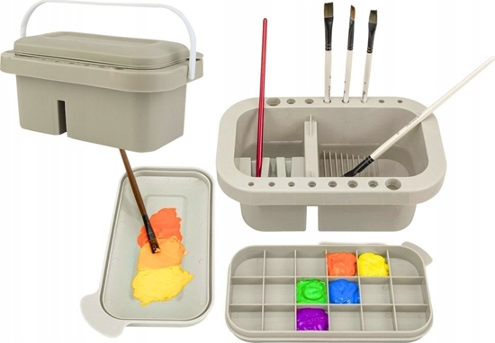 Picture of LeanToys Myjka Pojemnik Do Mycia Przechowywania Pdzli Organizer