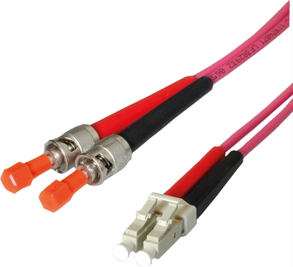 Attēls no Leoni LWL-Kabel duplex 50/125µm OM4, Suhner LC/ST, 20 m