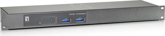 Picture of Level One LevelOne FEP-1601 tīkla pārslēgs Fast Ethernet (10/100) Power over Ethernet (PoE) Pelēks, Metālisks