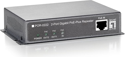 Picture of Level One LevelOne POR-0222 tīkla pagarinātājs Tīkla atkārtotājs Melns