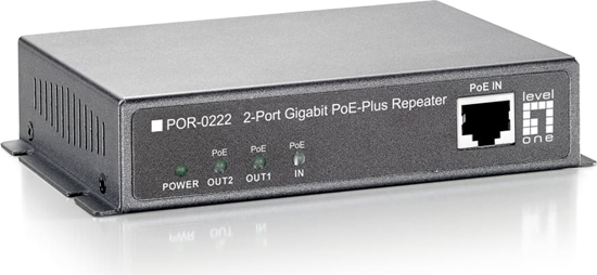 Picture of Level One LevelOne POR-0222 tīkla pagarinātājs Tīkla atkārtotājs Melns