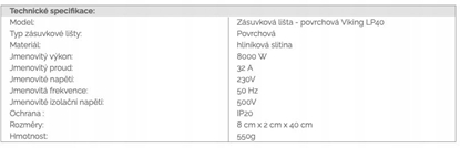 Изображение Listwa zasilajca Triton Viking listwa zasilajca powierzchniowa czarna