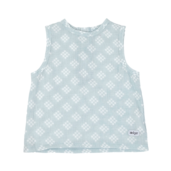 Picture of Lodger Tank Topper Tribe Muslin vasaras mazuļu krekliņš bez piedurknēm, Ice Flow, 68 cm