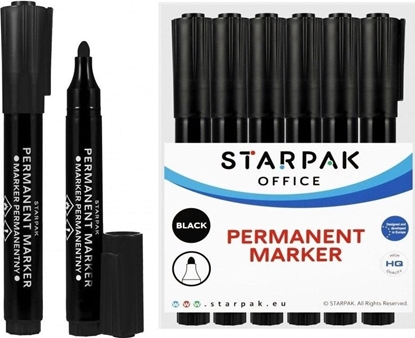 Изображение Marker permanentny okrgy czarny (12szt)