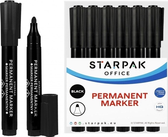 Изображение Marker permanentny okrgy czarny (12szt)