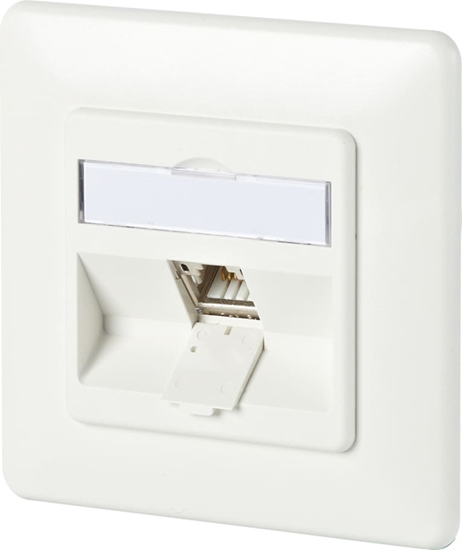 Picture of Metz Connect C6Amodul 1 Port 180°M UP-Dose, reinweiß RAL9010