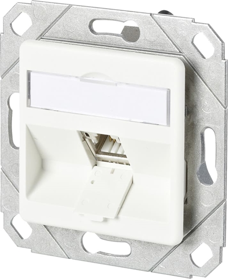 Picture of Metz Connect C6Amodul 1 Port 180°M UPk-Dose, reinweiß RAL9010