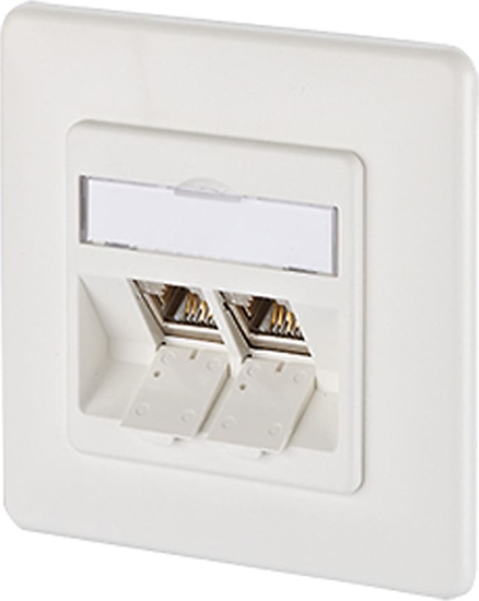 Picture of Metz Connect Dose UP/2 reinweiss E-DAT Modul 2 Ports, Kat.6 (Class E)