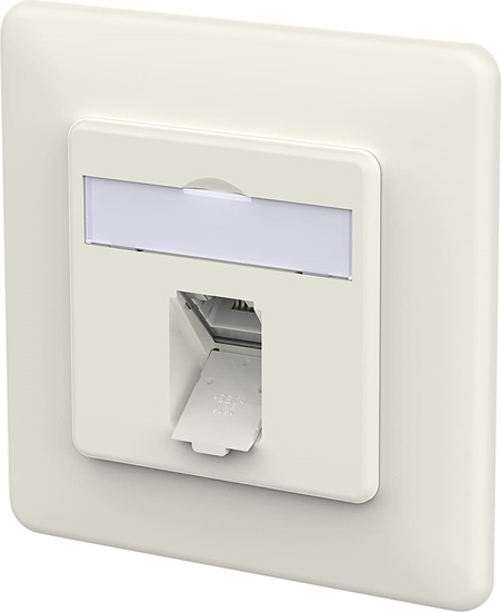 Picture of Metz Connect E-DAT C6A LSA++ Dose, 1 Port, UP, reinweiß