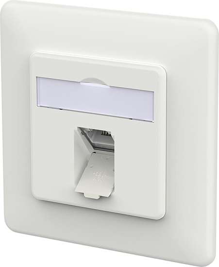 Picture of Metz Connect E-DAT C6A LSA++ Dose, 1 Port, UP, verkehrsweiß