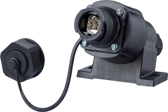 Picture of Metz Connect E-DAT Industry IP67 V1 AP + RJ45 field jack insert Cat.6 Class EA, T568B