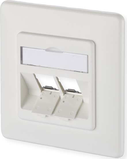 Picture of Metz Connect Modul Anschlussdose UP, 2 Port unbestückt reinweiß