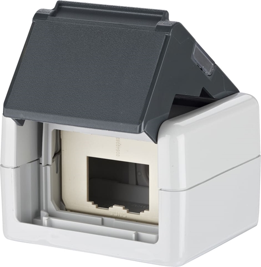 Picture of Metz Connect Modul IP44 AP-Gehäuse grau unbestückt für 2 Module