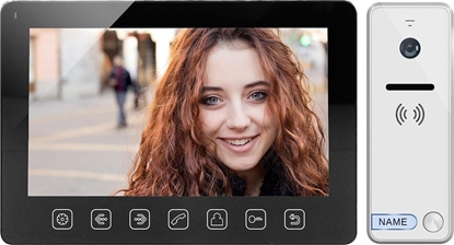 Изображение Orno Zestaw wideodomofonowy, bezsuchawkowy, kolor, LCD 7", menu OSD, sterowanie bram, czarny NOVEO