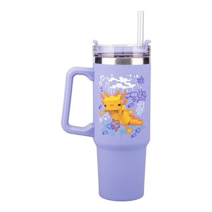 Attēls no Paladone Minecraft Purple 900 ml Insulated Cup with Straw
