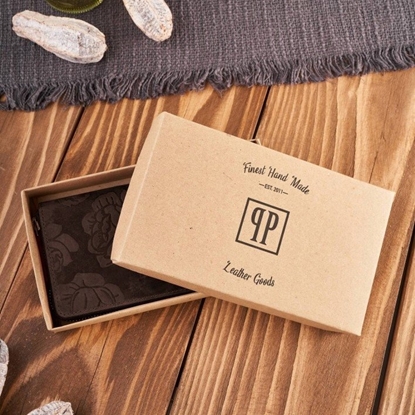 Picture of Paolo Peruzzi Portfel damski skórzany brzowy w kwiaty RFID T-115-HBR