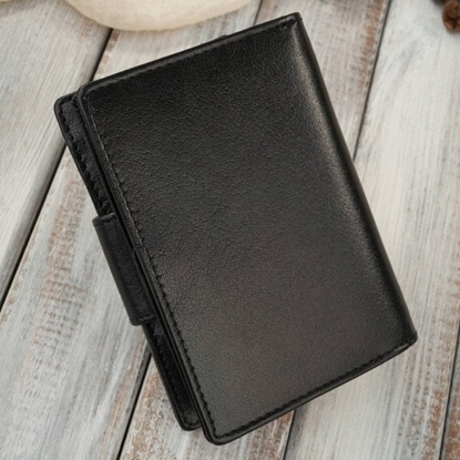 Picture of Paolo Peruzzi Portfel damski skórzany redni czarny z zabezpieczeniem RFID AL-04-BL