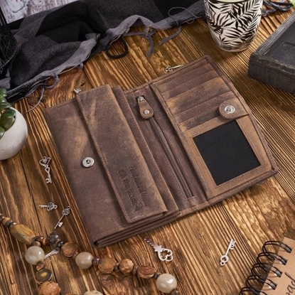 Picture of Paolo Peruzzi Portfel damski skórzany vintage T-01-BR