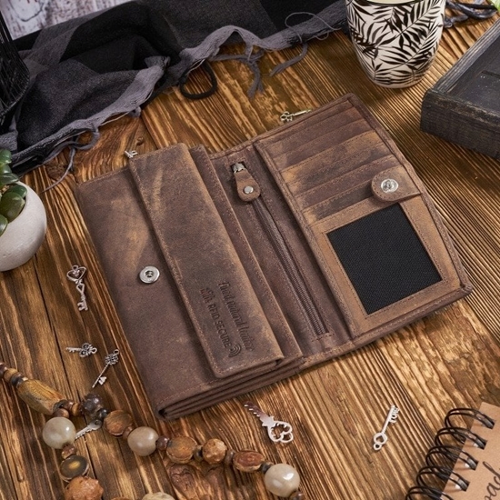 Picture of Paolo Peruzzi Portfel damski skórzany vintage T-01-BR