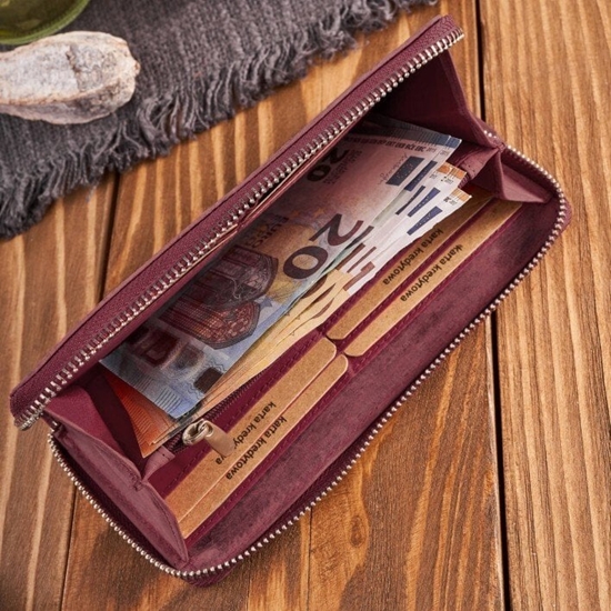 Picture of Paolo Peruzzi Portfel damski skórzany w geometryczny wzór vintage T-116-HCH