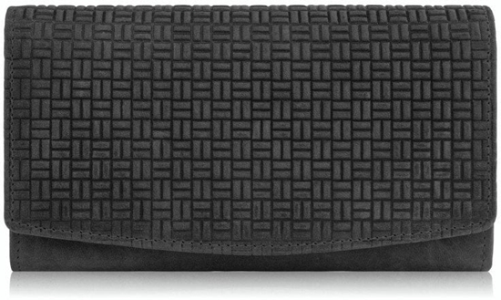 Picture of Paolo Peruzzi Portfel damski skórzany w stylu vintage duy czarny T-109-HBL