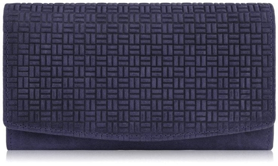 Picture of Paolo Peruzzi Portfel damski skórzany w stylu vintage duy granatowy T-109-HDB