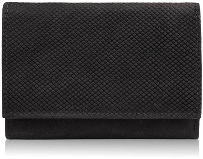 Picture of Paolo Peruzzi Portfel damski skórzany we wzory geometryczne may vintage czarny RFID T-112-HBL