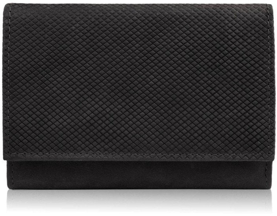 Picture of Paolo Peruzzi Portfel damski skórzany we wzory geometryczne may vintage czarny RFID T-112-HBL