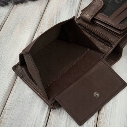 Attēls no Paolo Peruzzi Saszetka mska skórzana AL-19-BR i portfel mski AL-08-BR zestaw prezentowy ZUP-141-BR