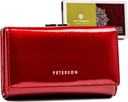 Изображение Peterson Portfel damski skórzany PETERSON PTN 42108-SH RED czerwony