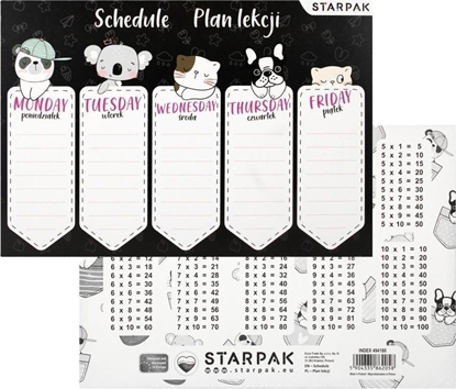 Picture of Plan lekcji z tabliczk mnoenia Minisy (25szt)