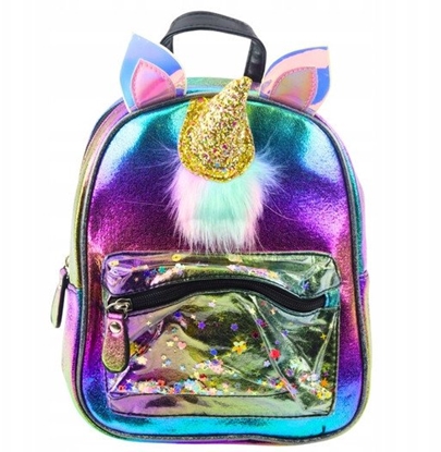 Picture of Plecak Dziecicy Z Rogiem Jednoroca Ruchome Konfetti Tczowy 25cm 4,5L