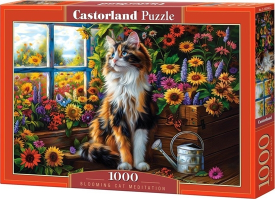 Picture of Castor Puzzle 1000 elementów Kot wsród kwiatów