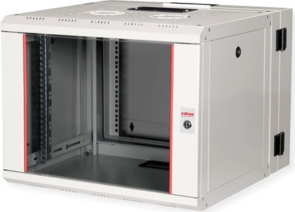 Attēls no Roline 19-inch wall-mounted housing Pro 7 U, 600x600 WxD two-part swivelling grey