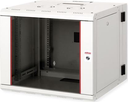 Attēls no Roline 19-inch wall-mounted housing Pro 9 U, 600x600 WxD two-part swivelling grey