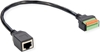 Изображение Roline Cable Adapter, RJ45 Socket to Terminal Block (push-button), 30 cm
