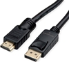 Picture of Roline DisplayPort Cable, DP - UHDTV, M/M, black, 7.5 m