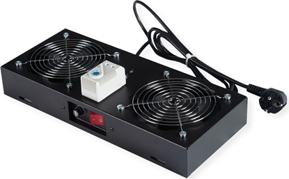 Attēls no Roline Fan unit 2 fans, for 19-inch wall housing black