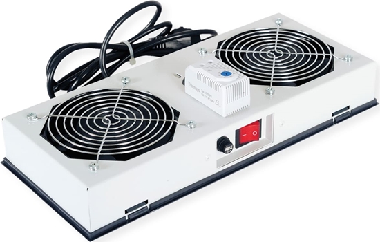 Picture of Roline Fan unit 2 fans, for 19-inch wall housing grey