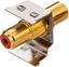 Picture of Roline RCA Keystone Coupler, Metal, Shielded, red